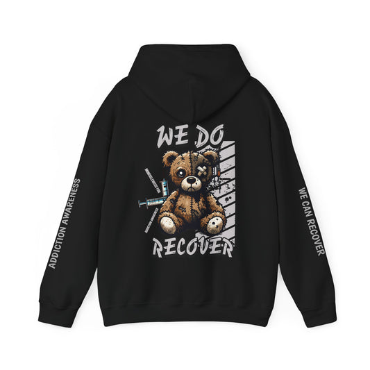 "WE DO RECOVER" "ADDICTION AWARENESS" Heavy Blend Hoodie
