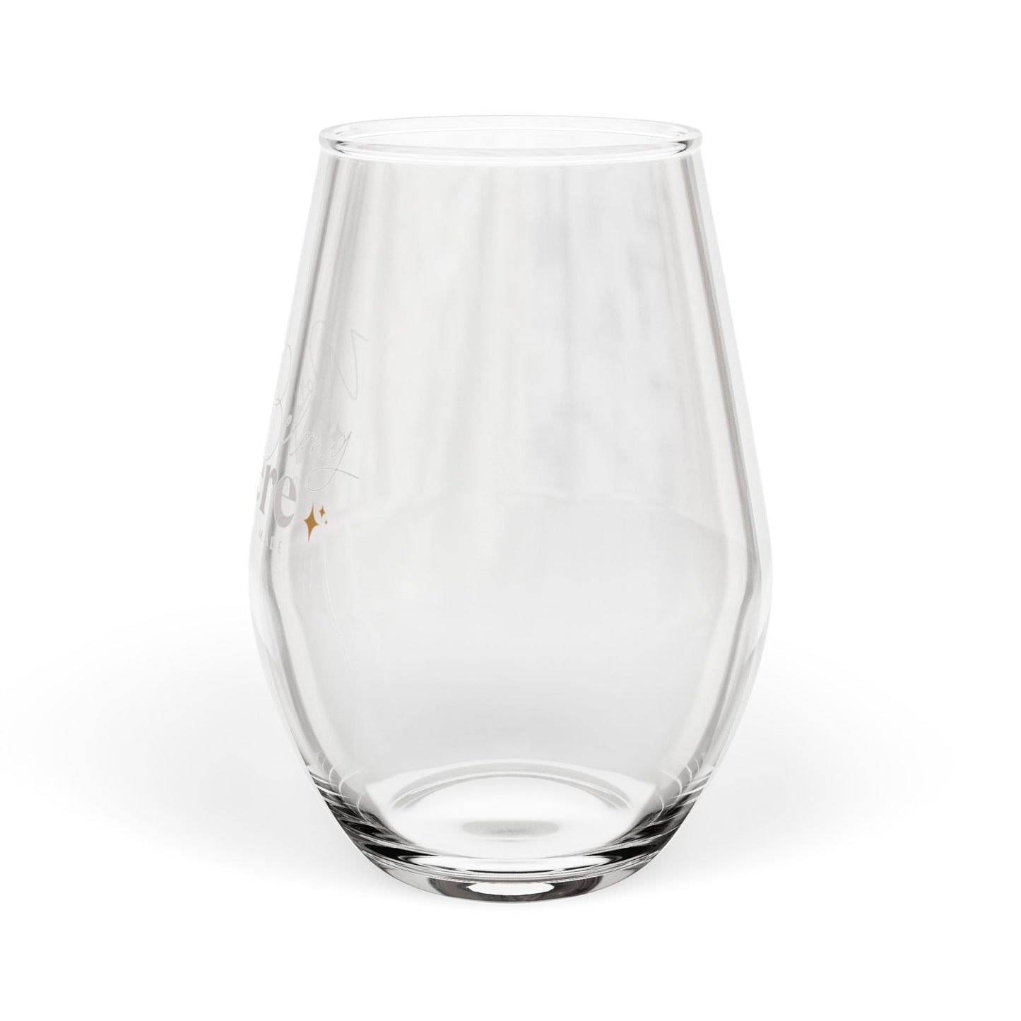 "Women Belong Where Decisions Are Made" Stemless Wine Glass, 11.75oz